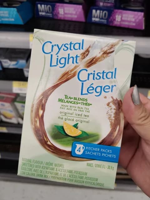 Crystal Light Tea-Blends Made With Real Tea Natural Flavour  Sweetened With Aspartame & Acesulfame-Potassium