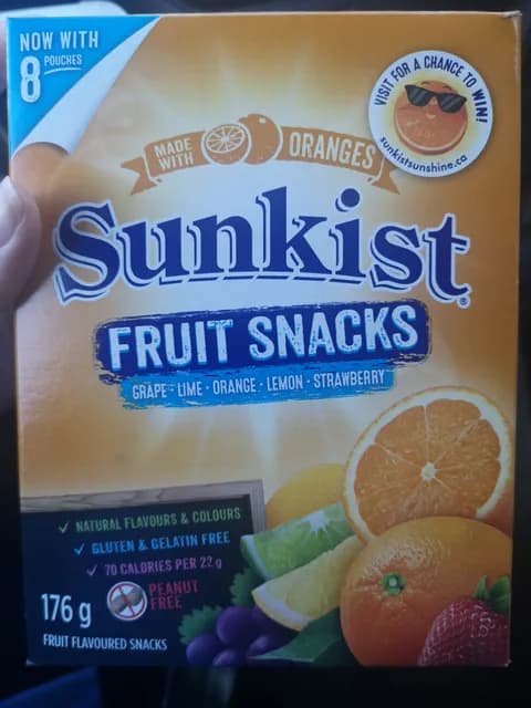 Sunkist Fruit Snacks Grape, Lime, Orange Lemon, Strawberry