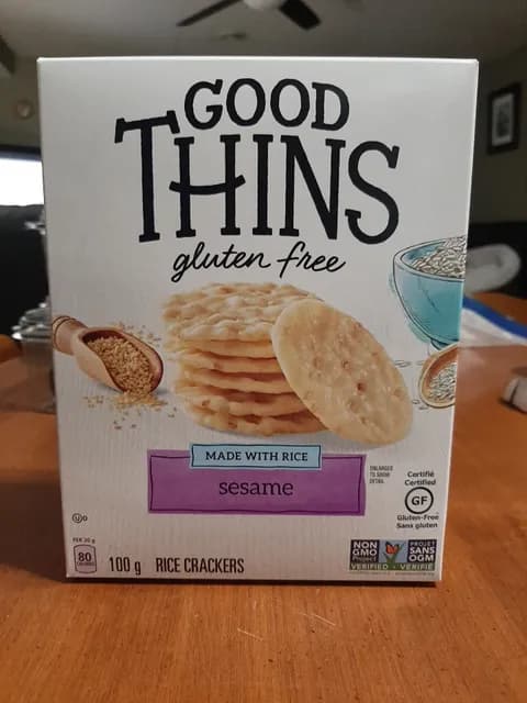 Good Thins Gluten Free Sesame Rice Crackers