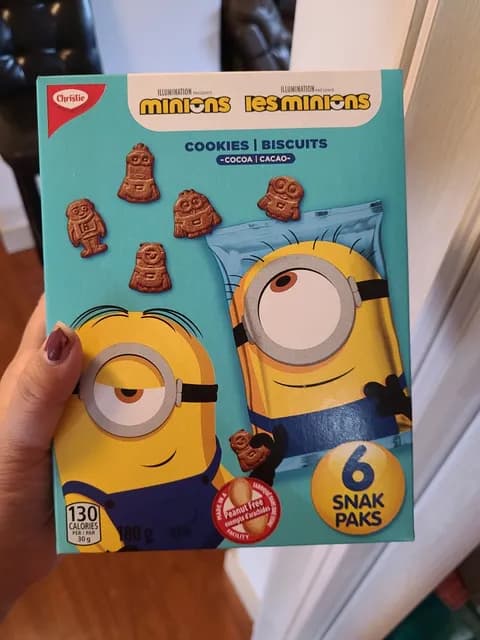 Christie Minions Cookies Cocoa 6 Snak Paks