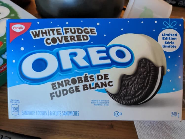 Christie White Fudge Covered Oreo Sandwich Cookies