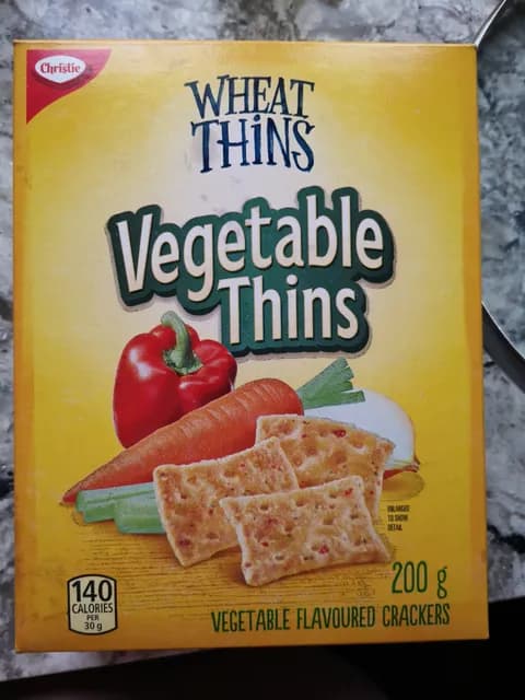 Christie Wheat Thins Vegetable Flavored Crackers