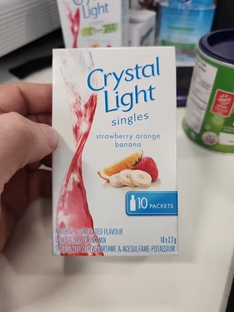 Crystal Light Singles Strawberry Orange Banana Drink Mix