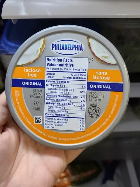 Philadelphia Lactose Free Original Cream Cheese Product