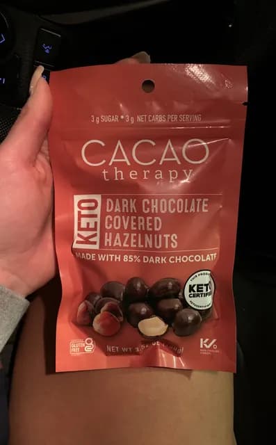 Cacao Therapy Keto Dark Chocolate Covered Hazelnuts