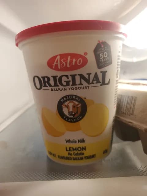 Astro Original Lemon Flavoured Balkan Yogourt