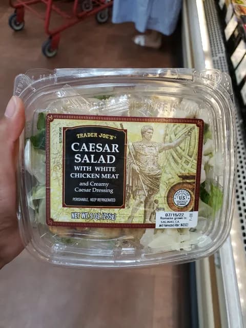 Trader Joe'S Caesar Salad With White Chicken Meat