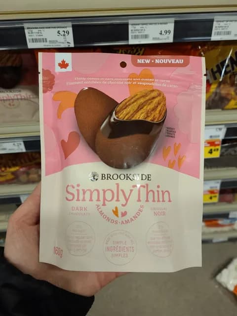 Brookside Simply Thin Dark Chocolate Almonds