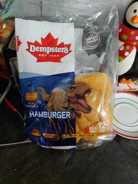 Dempster'S Hamburger Buns Jurassic Edition