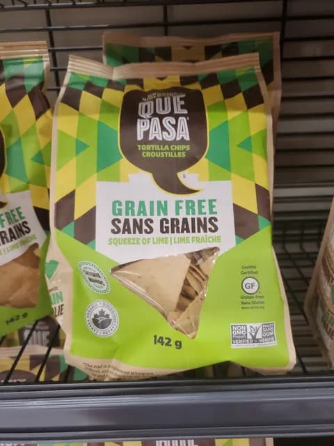 Que Pasa Organic Grain Free Squeeze Of Lime Tortilla Chips