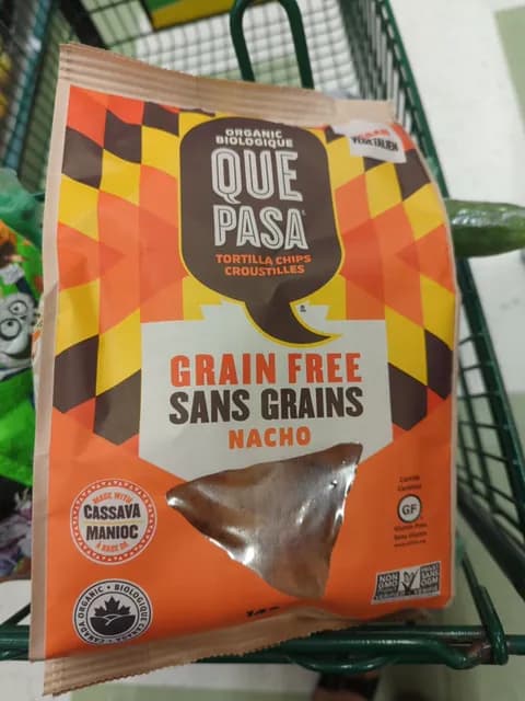 Que Pasa Organic Tortilla Chips Grain Free Nacho