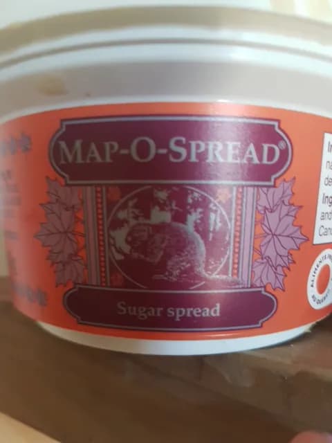 Map-O-Spread Sugar Spread