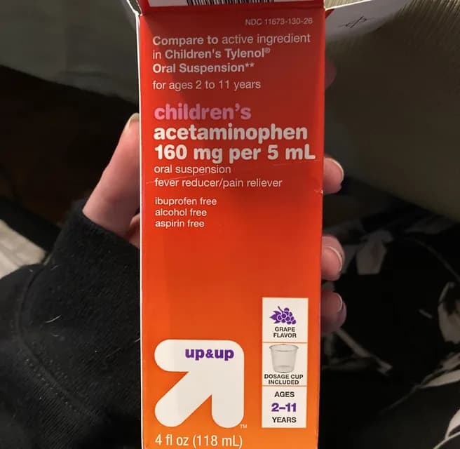 Up & Up Children'S Acetaminophen Grape Flavor
