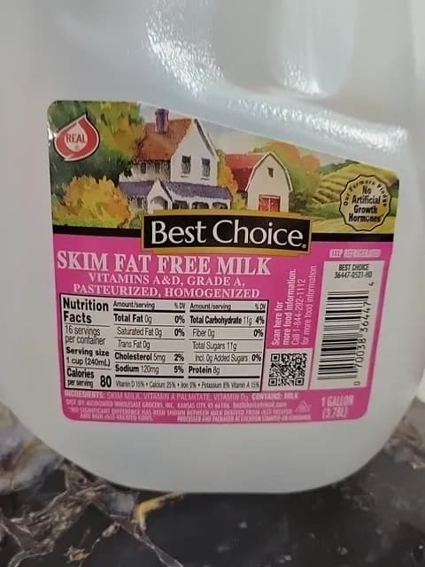 Best Choice Skim Fat Free Milk
