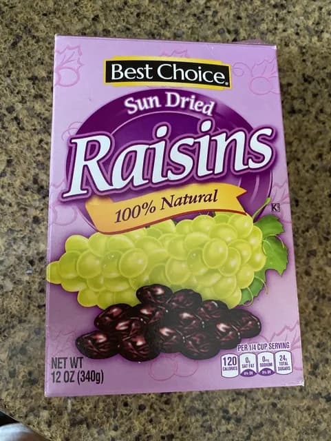 Best Choice Sun Dried Raisins 100% Natural