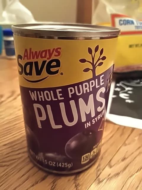 Always Save Whole Purple Plums In Syrup