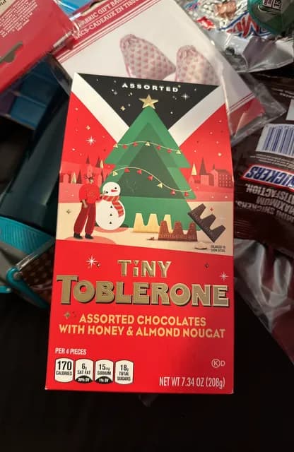 Tiny Toblerone Assorted Chocolates With Honey & Almond Nuogat