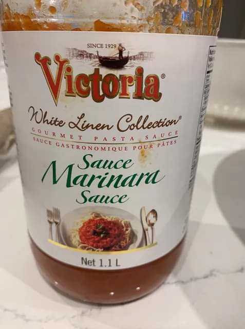 Victoria White Linen Collection Marinara Sauce