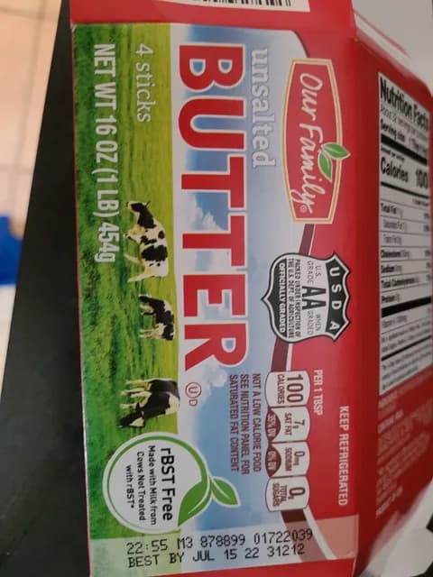 Our Family Unsalted Butter