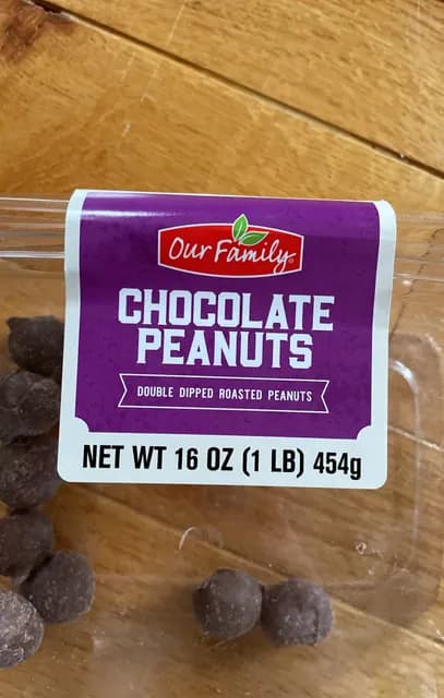 Our Family Chocolate Peanuts Double Dipped Roasted Peanuts