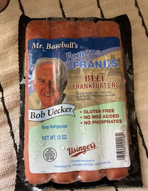 Usinger'S Mr. Baseball'S Famous Franks Beef Frankfurters