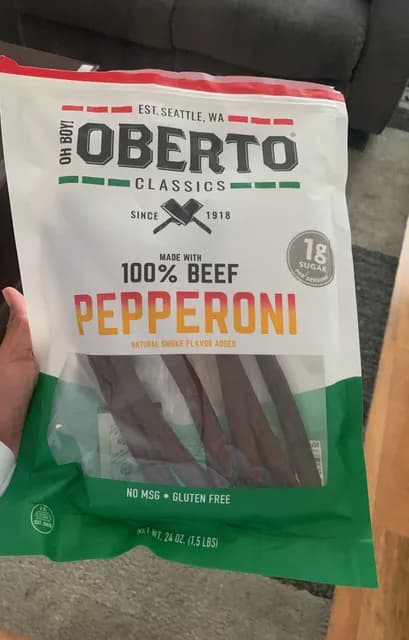 Oberto Classics 100% Beef Pepperoni