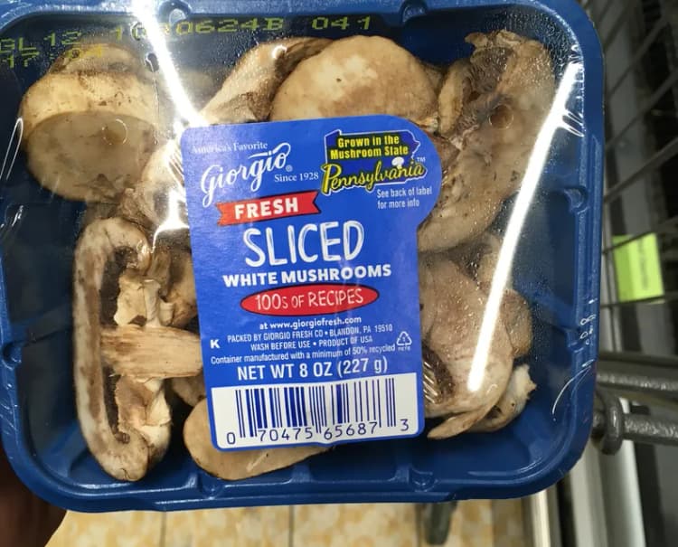 Giorgio Fresh Sliced White Mushrooms