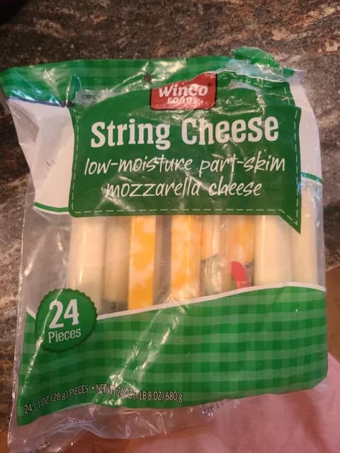 Winco Foods String Cheese Low-Moisture Part-Skim Mozzarella Cheese