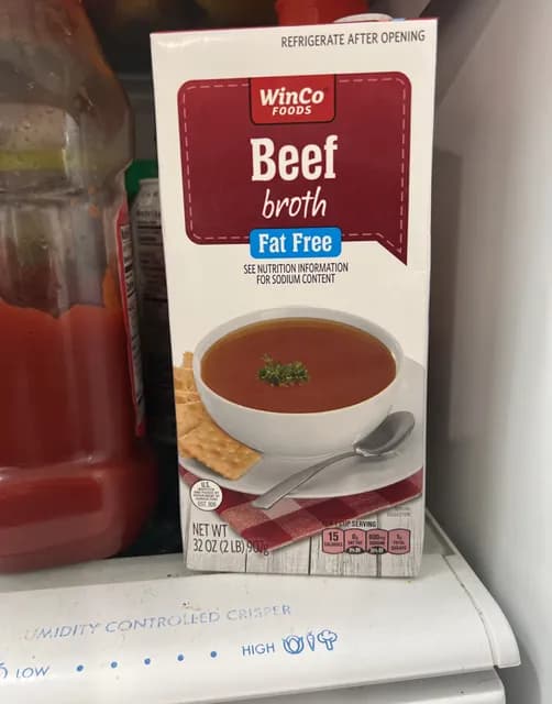 Winco Fat Free Beef Broth