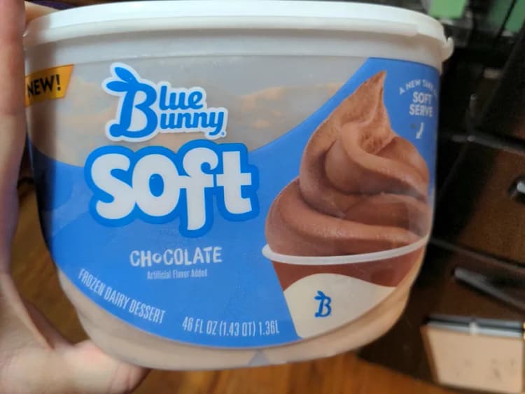 Blue Bunny Soft Chocolate  Dairy Dessert