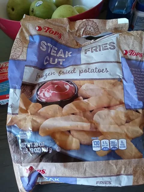 Tops Steak Cut Fries  Fried Potatoes