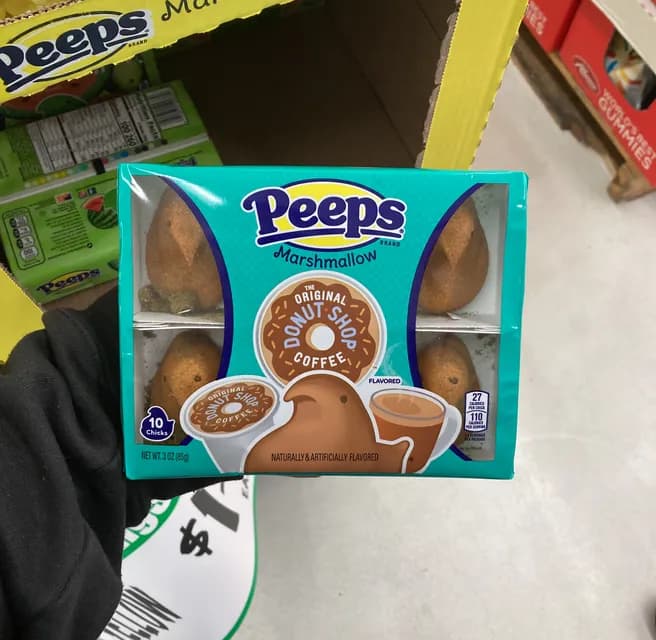 Peeps The Original Donut Shop Coffee Flavored Marshmallow Chicks
