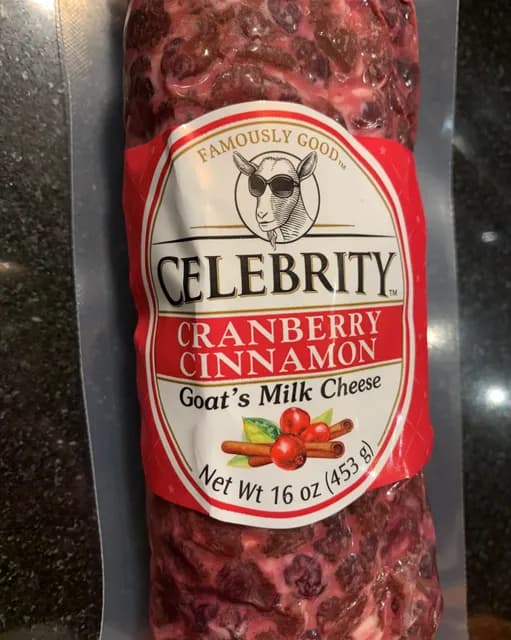 Famously Good Celebrity Cranberry Cinnamon Goat’S Milk Cheese
