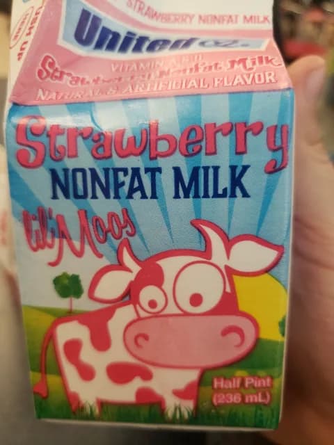United Dairy Strawberry Nonfat Milk