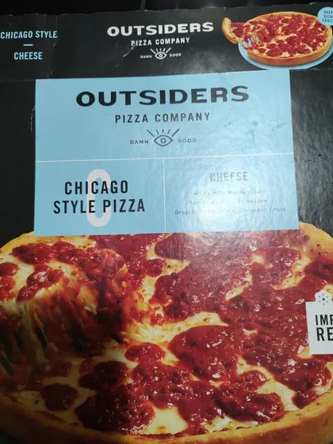 Outsiders Pizza Company Cheese Chicago Style Pizza