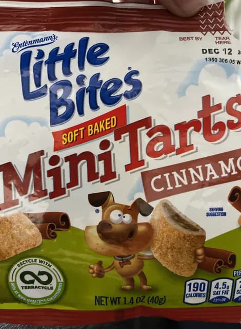 Entenmann'S Little Bites Soft Baked Mini Cinnamon Tarts
