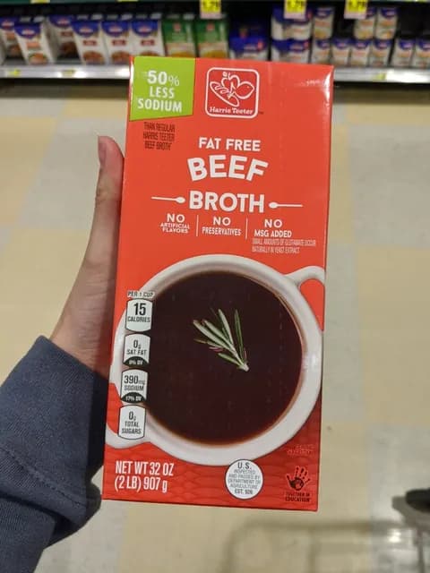 Harris Teeter Fat Free Beef Broth