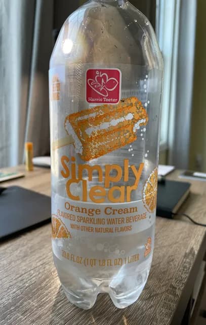 Harris Teeter Simply Clear Orange Cream Flavored Sparkling Water