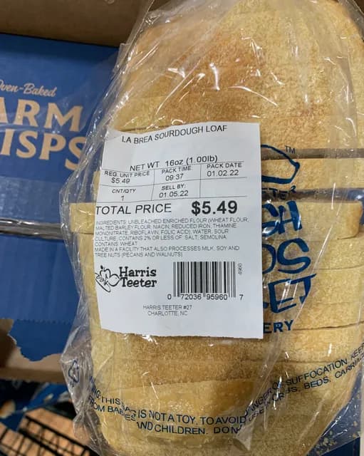 Harris Teeter La Brea Sourdough Loaf