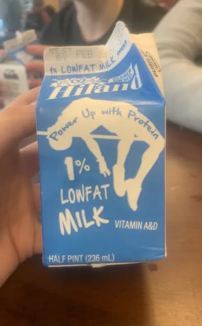 Hiland 1% Lowfat Milk Half