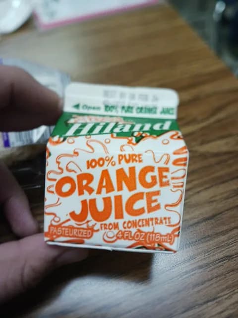 Hiland 100% Pure Orange Juice From Concentrate Pasteurized