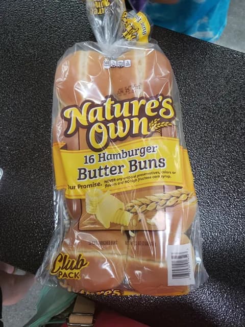 Nature'S Own 16 Hamburger Butter Buns