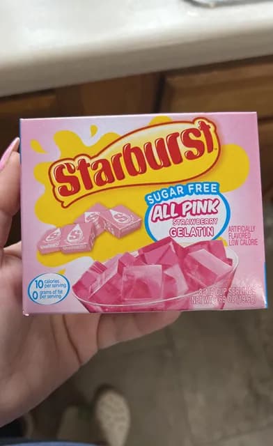 Starburst Sugar Free All Pink Strawberry Gelatin