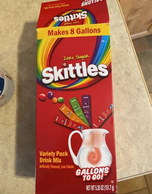 Skittles Zero Sugar Variety Pack Drink Mix Gallons To Go!