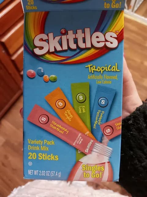 Skittles Zero Sugar Tropical Variety Pack Drink Mix Singles To Go!