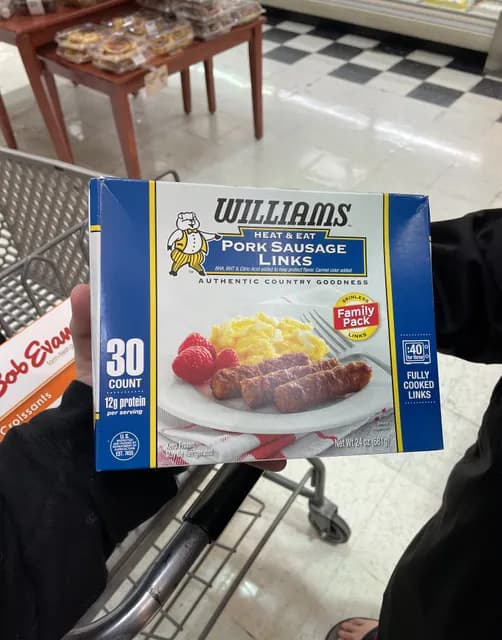 Williams Heat & Eat Pork Sausage Links