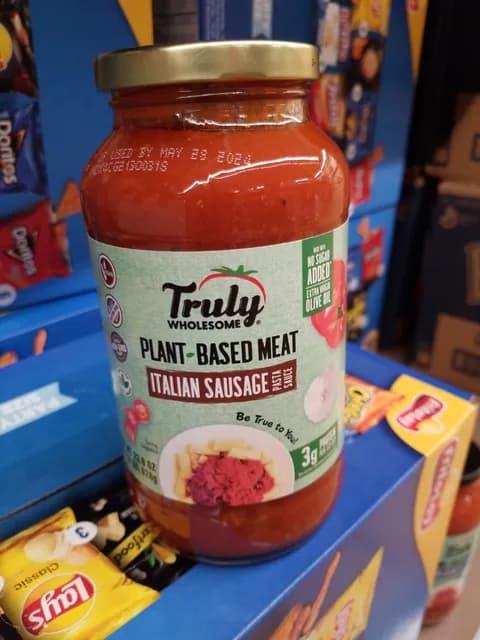Truly Wholesome Plant-Based Meat Italian Sausage Pasta Sauce