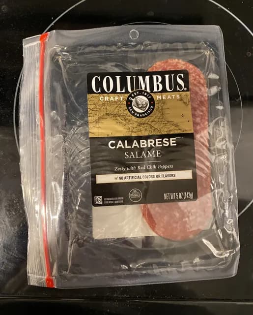Columbus Calabrese Salame Zesty With Red Chili Peppers