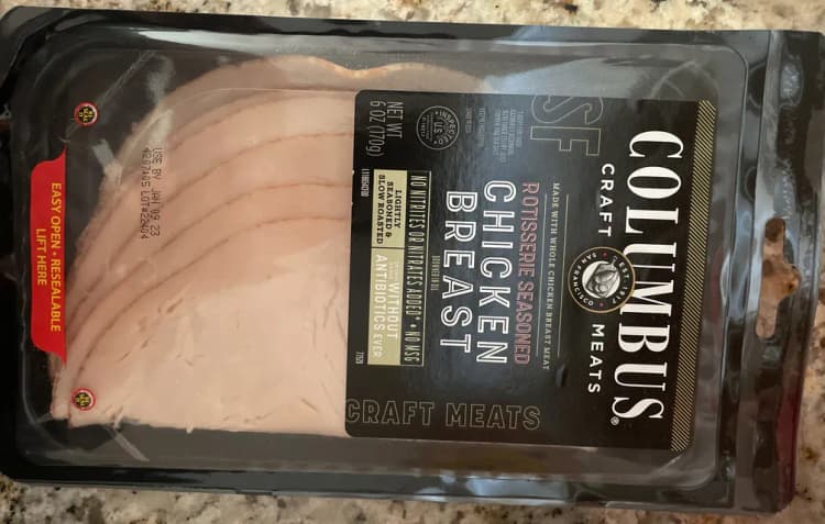 Columbus Craft Meats Rotisserie Seasoned Chicken Breast Browned In Oil