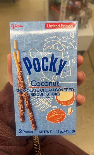 Glico Pocky Coconut Chocolate Cream Covered Biscuit